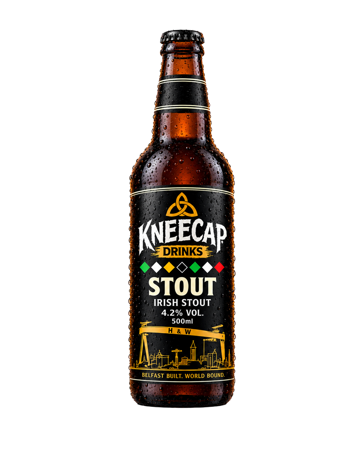 Kneecap Stout 500ml bottle, Kneecap Drinks