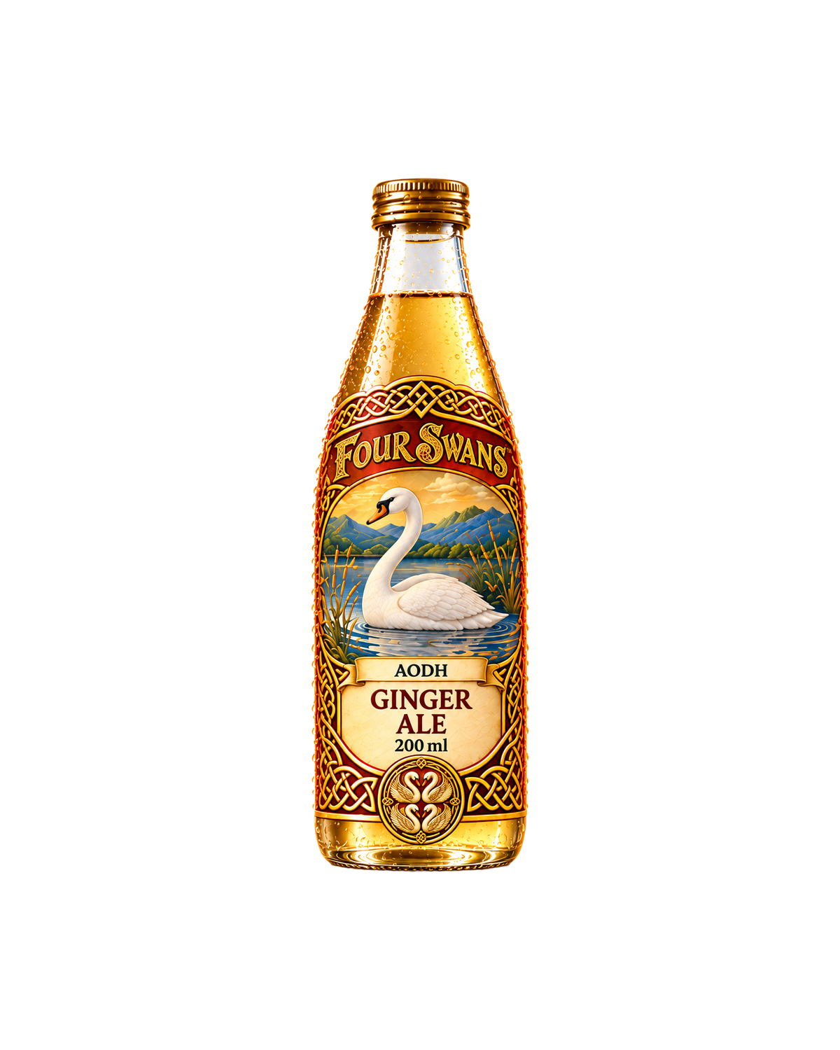 Four Swans Ginger Ale 200ml bottle, Kneecap Drinks