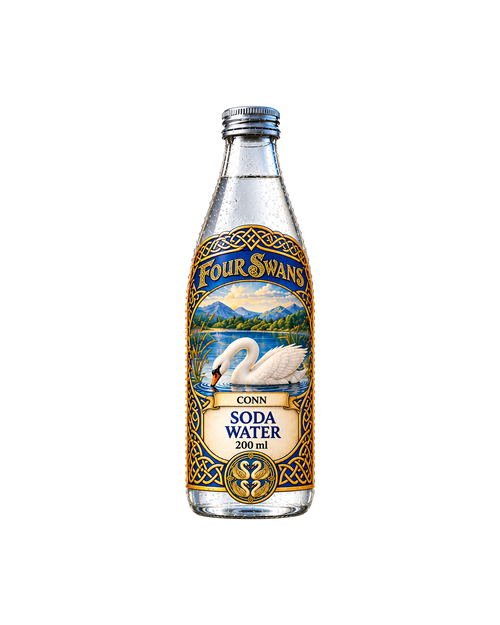 Four Swans Soda Water 200ml bottle, Kneecap Drinks