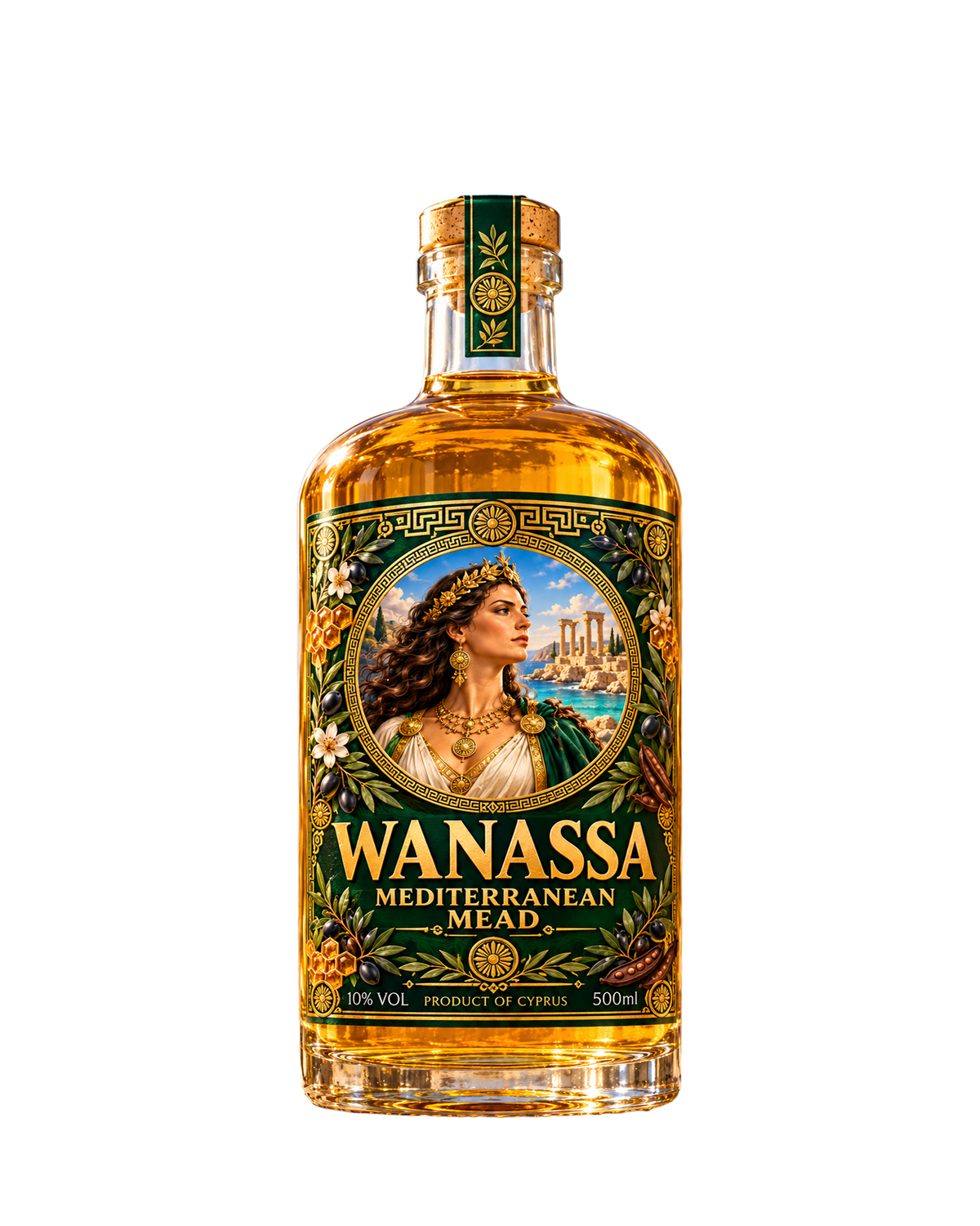 WANASSA Mediterranean Mead 500ml bottle, Kneecap Drinks